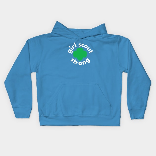 Standing Girl Scout Strong! Kids Hoodie by We Love Pop Culture